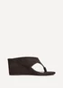 Linzi Avalon Brown Toe Post Wedge Sandals - 5 Image 2