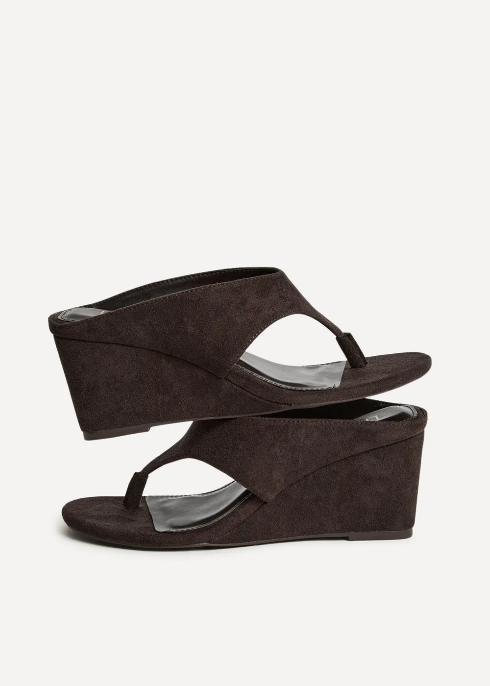 Linzi Avalon Brown Toe Post Wedge Sandals - 5 Image 5