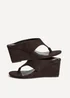 Linzi Avalon Brown Toe Post Wedge Sandals - 5 Image 5