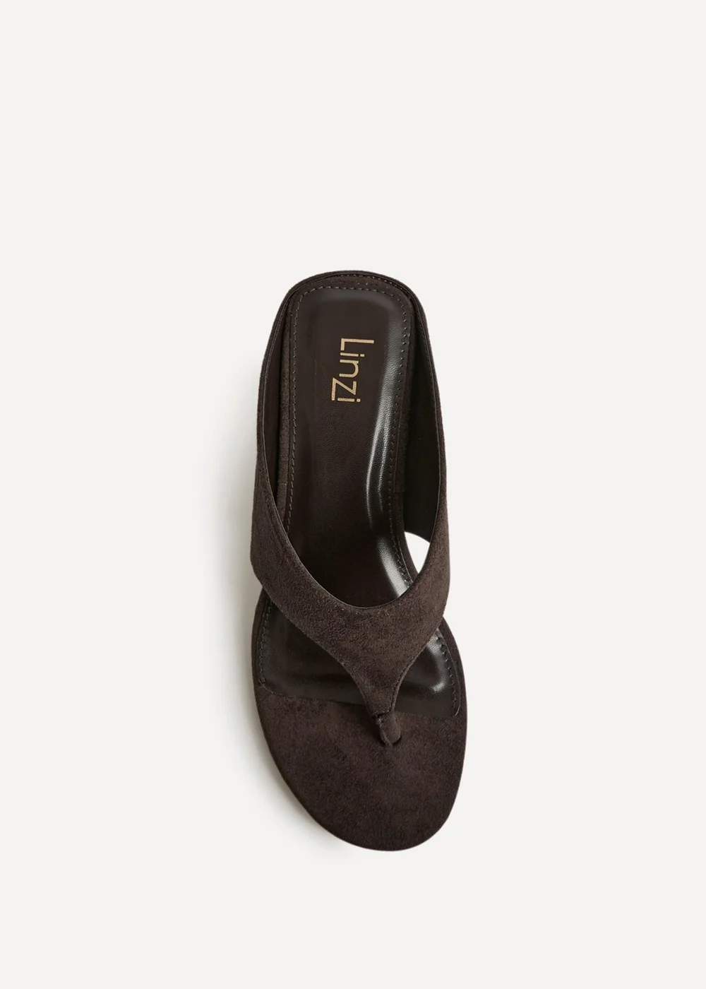 Linzi Avalon Brown Toe Post Wedge Sandals - 5 Image 4