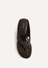 Linzi Avalon Brown Toe Post Wedge Sandals - 5 Image 4