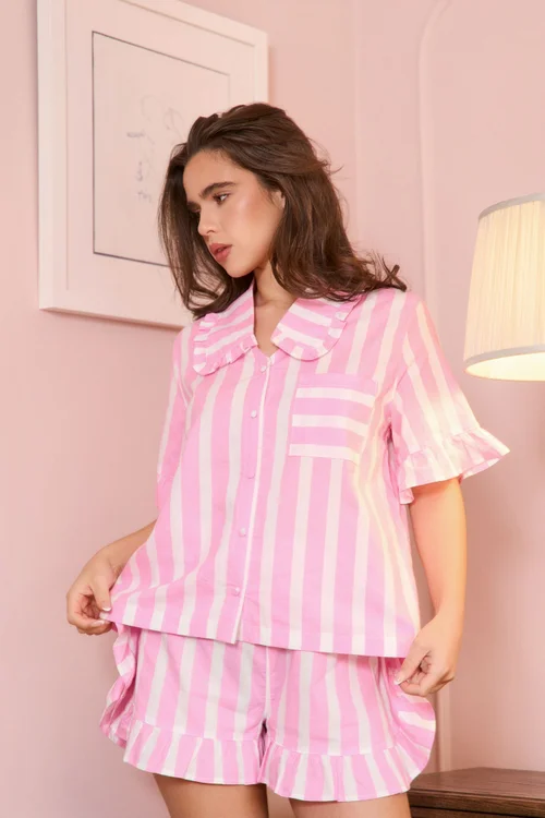 JimJam Pink Stripe Shorty Set - L Image 1