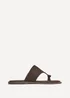 Linzi Contain Brown Toe Ring Flat Sandals - 4 Image 2
