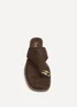 Linzi Contain Brown Toe Ring Flat Sandals - 4 Image 4