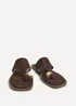 Linzi Contain Brown Toe Ring Flat Sandals - 4 Image 3