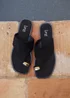 Linzi Contain Black Toe Ring Flat Sandals - 5 Image 6