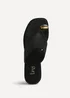 Linzi Contain Black Toe Ring Flat Sandals - 5 Image 5