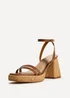 Linzi Ayla Tan Platform Heeled Sandals - 5 Image 5