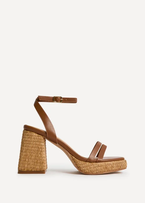 Linzi Ayla Tan Platform Heeled Sandals - 5 Image 2