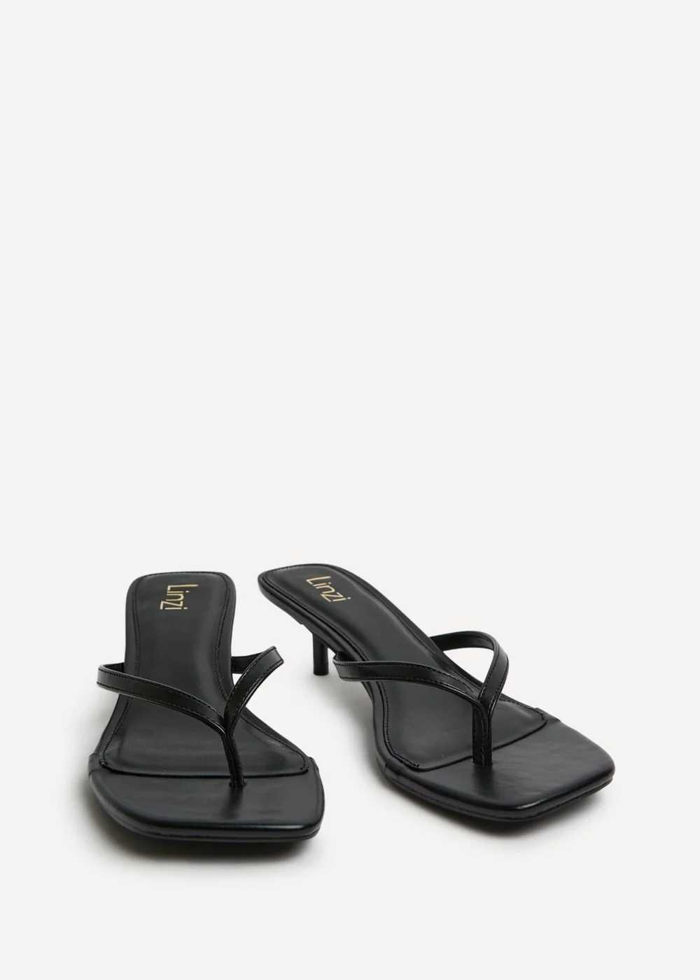Linzi Stassie Black Mule Heels - Size 7 Image 3