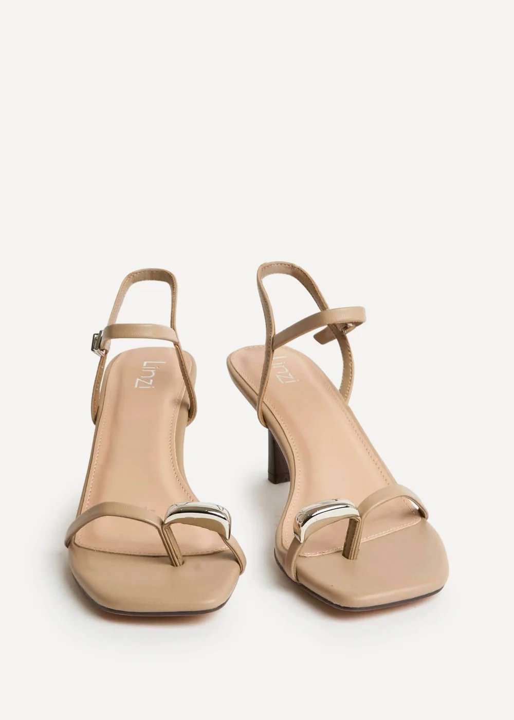 Linzi Amira Taupe Heeled Sandals - 7 Image 4
