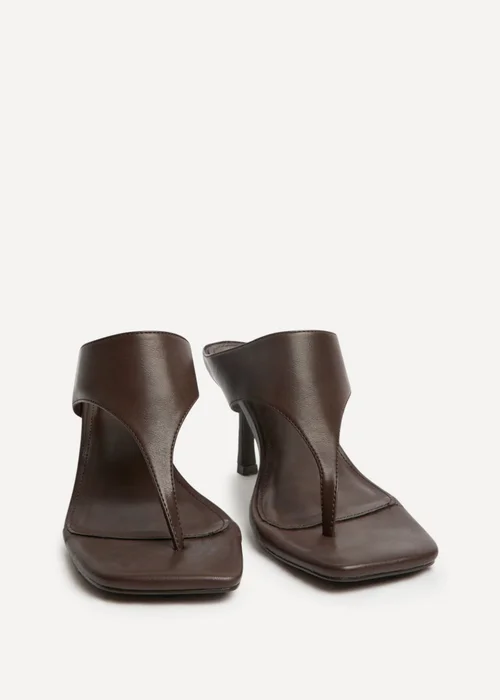 Linzi Kyoto Brown Mule Heels - 4 Image 3