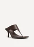 Linzi Kyoto Brown Mule Heels - 4 Image 5