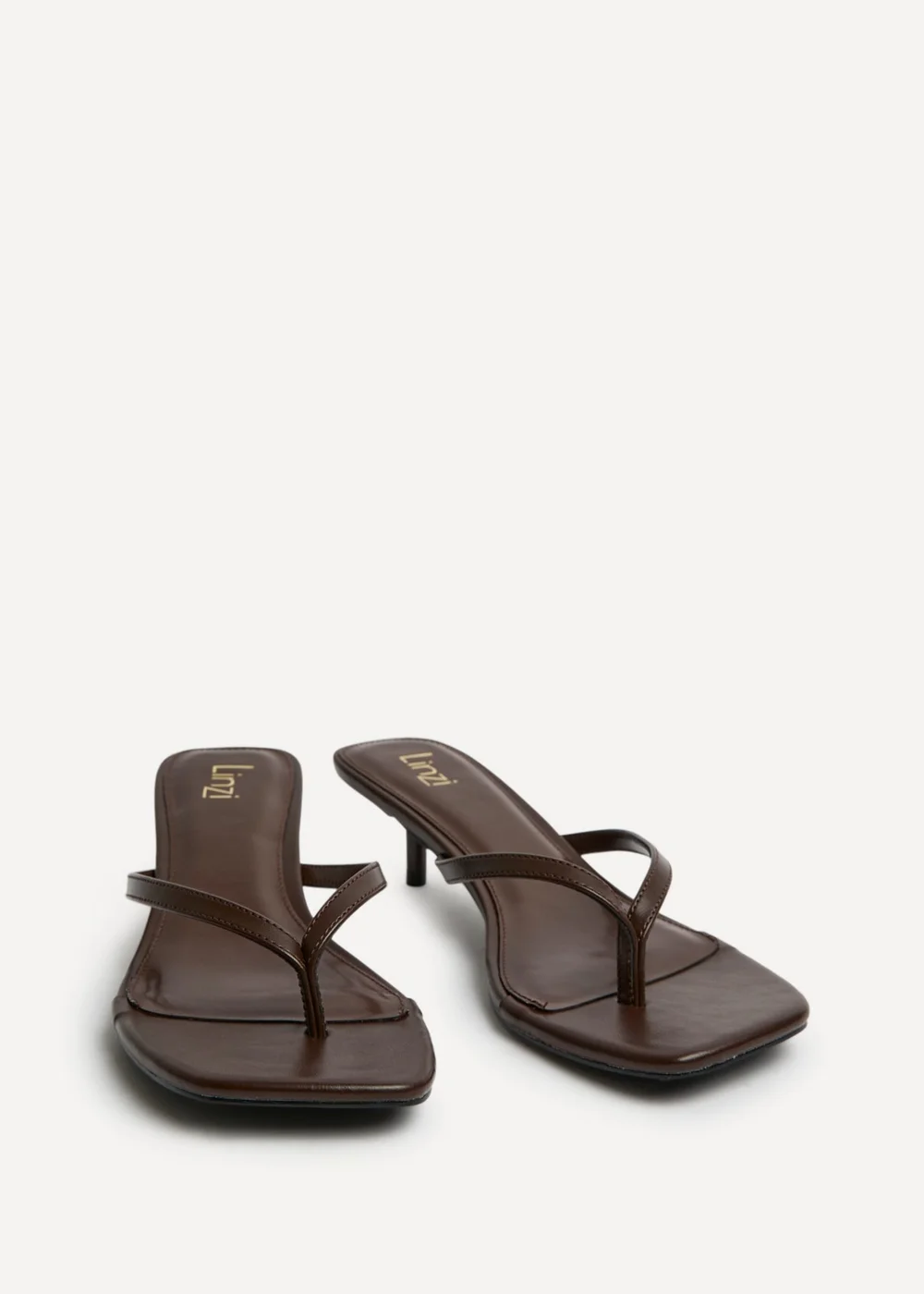 Linzi Stassie Brown Mule Heels - 7 Image 3