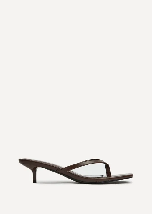 Linzi Stassie Brown Mule Heels - 7 Image 2