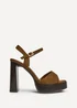 Linzi Alto Brown Platform Heeled Sandals - 5 Image 2