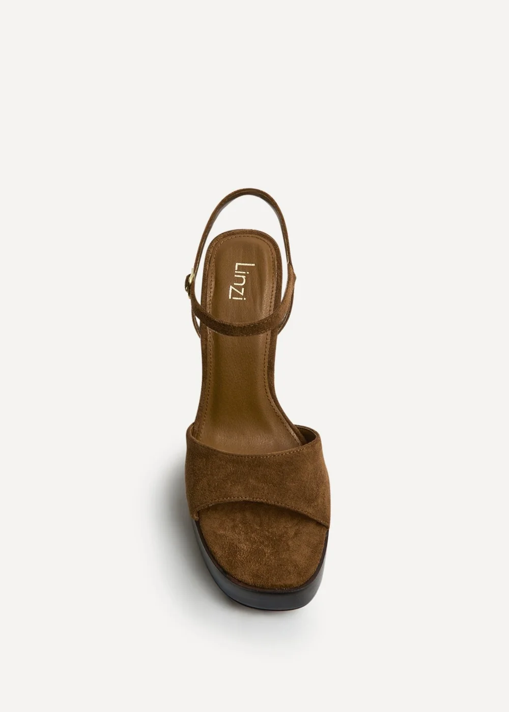 Linzi Alto Brown Platform Heeled Sandals - 5 Image 4