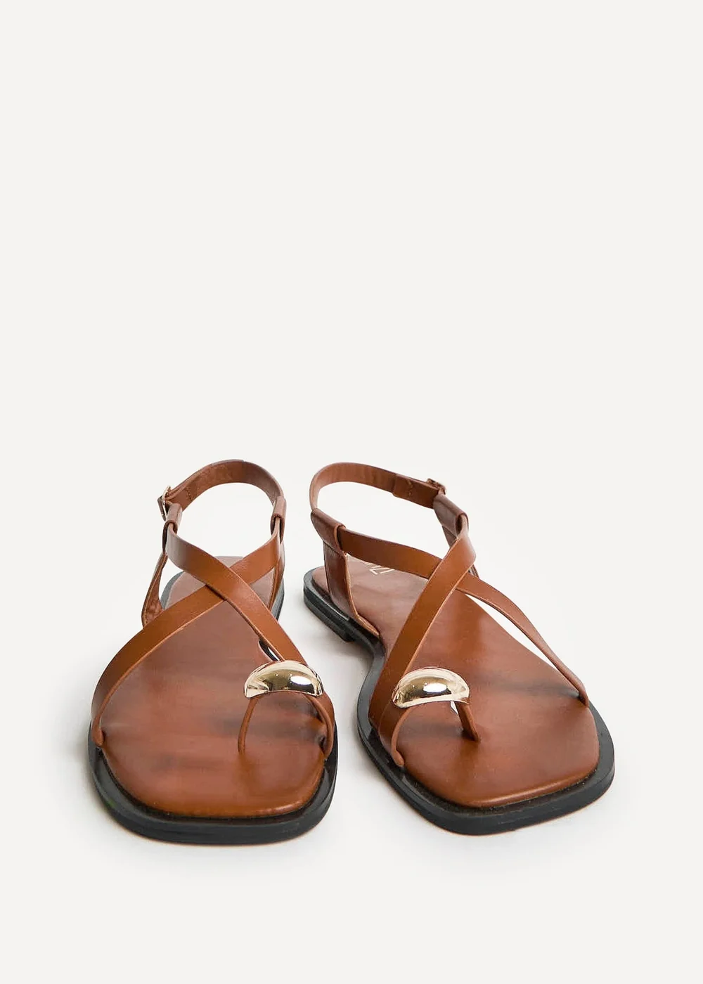 Linzi Mist Tan Toe Ring Flat Sandals - 7 Image 3