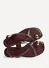 Linzi Mist Burgundy Toe Ring Flat Sandals - 3 Image 5