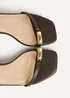 Linzi Amira Brown Heeled Sandals - Size 6 Image 5