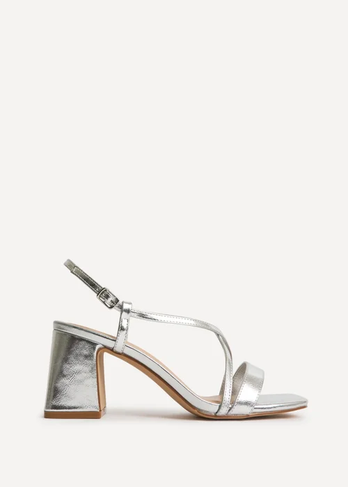 Linzi Remain Wide Fit Silver Heeled Sandals - 5 Image 4