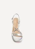 Linzi Remain Wide Fit Silver Heeled Sandals - 5 Image 2