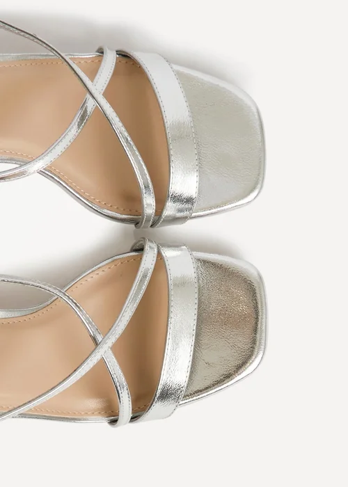 Linzi Remain Wide Fit Silver Heeled Sandals - 5 Image 3