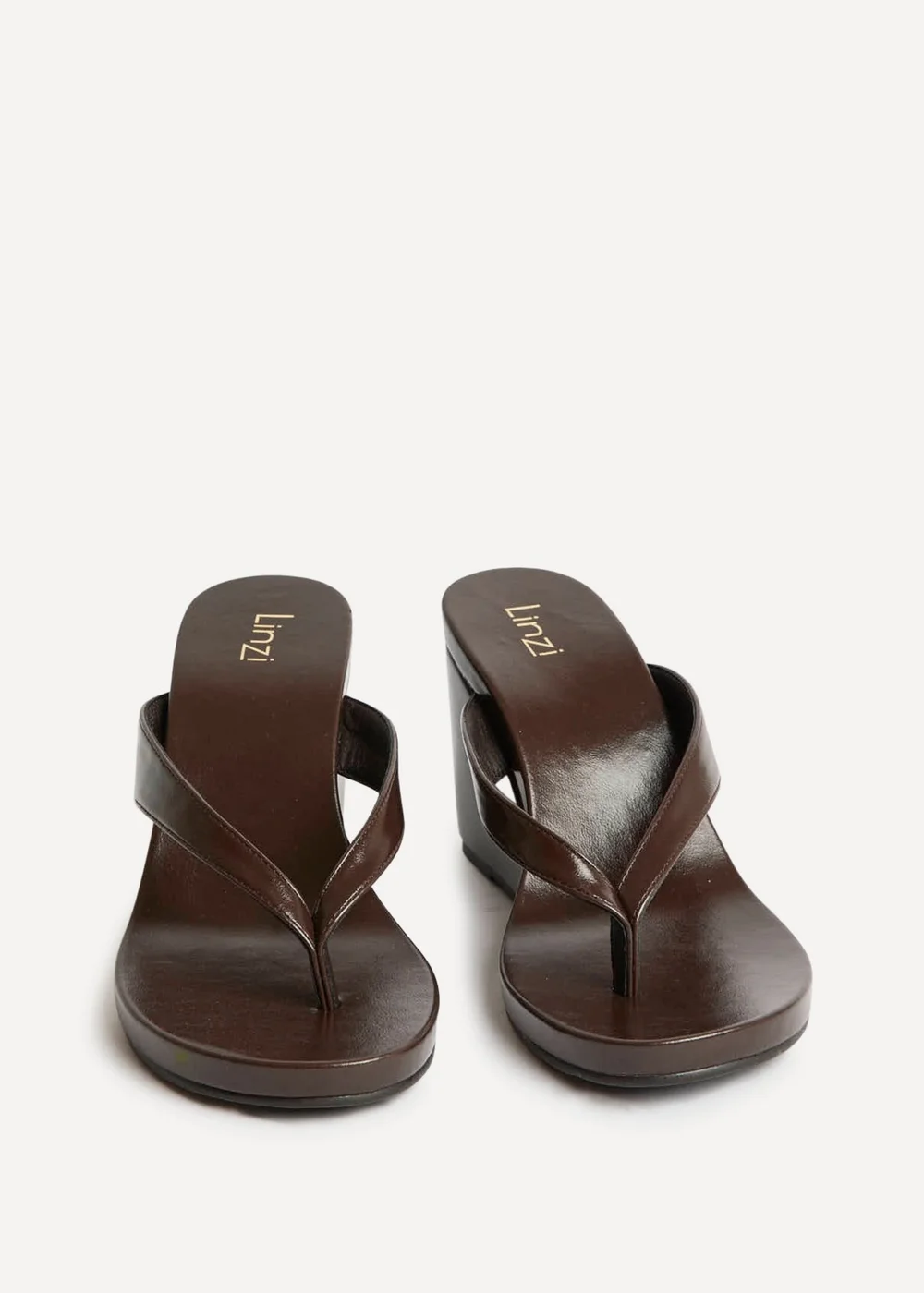 Linzi Joia Brown Wedge Mules - 6 Image 3