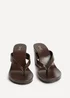 Linzi Joia Brown Wedge Mules - 6 Image 3