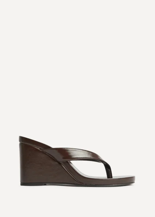Linzi Joia Brown Wedge Mules - 6 Image 2