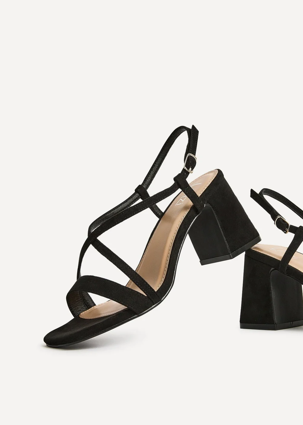 Linzi Remain Wide Fit Black Heeled Sandals - 4 Image 5