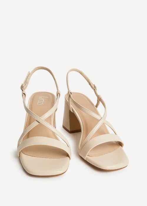 Linzi Remain Wide Fit Nude Heeled Sandals - Size 6 Image 3