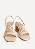 Linzi Remain Wide Fit Nude Heeled Sandals - Size 6 Image 3