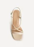 Linzi Remain Wide Fit Nude Heeled Sandals - Size 6 Image 4