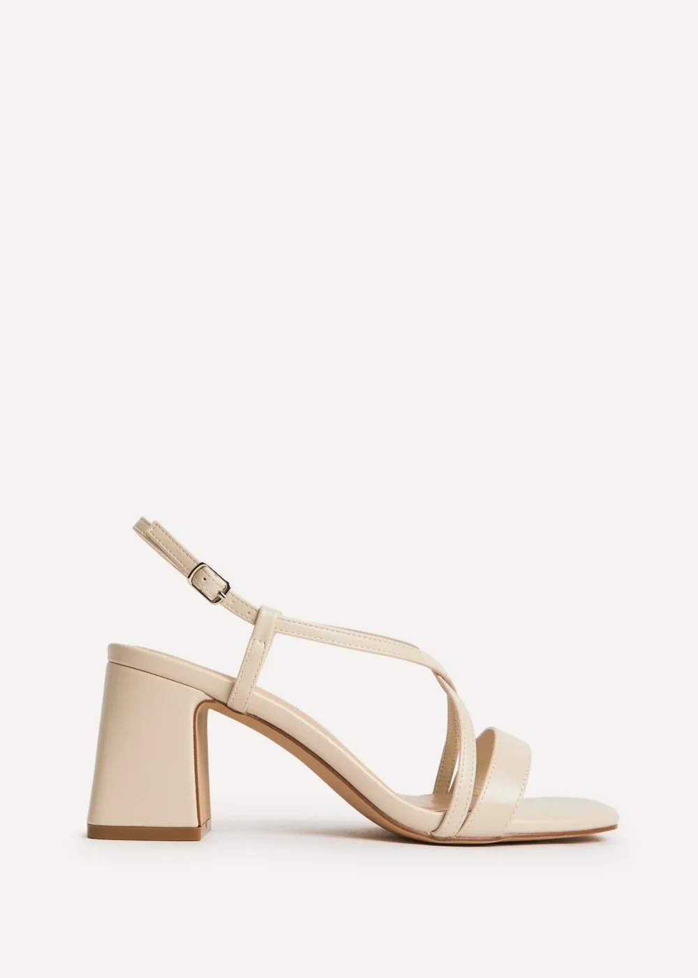 Linzi Remain Wide Fit Nude Heeled Sandals - Size 6 Image 2