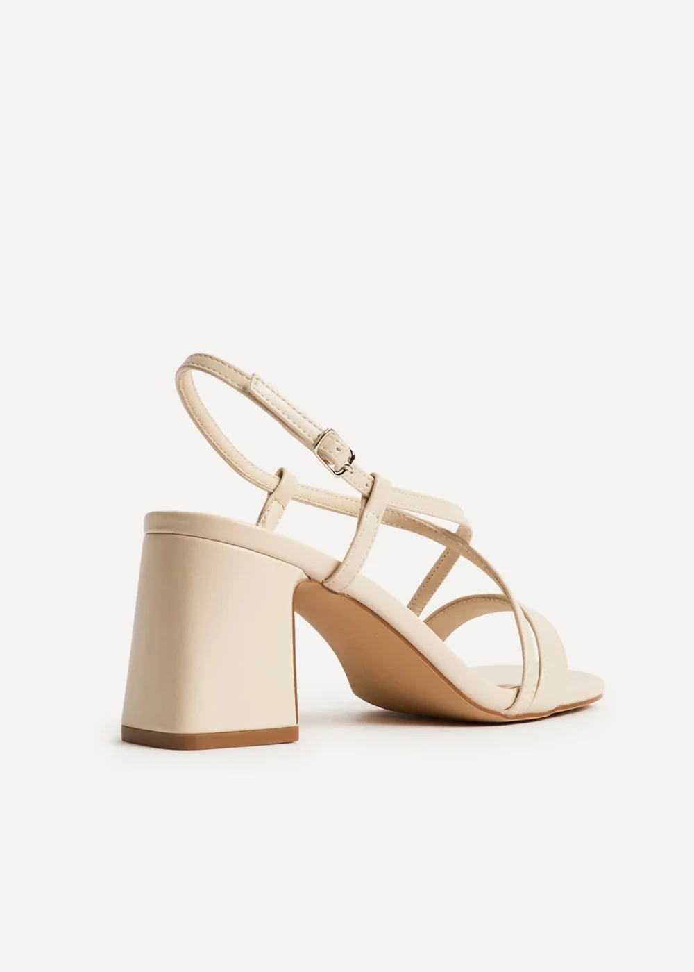 Linzi Remain Wide Fit Nude Heeled Sandals - Size 6 Image 5