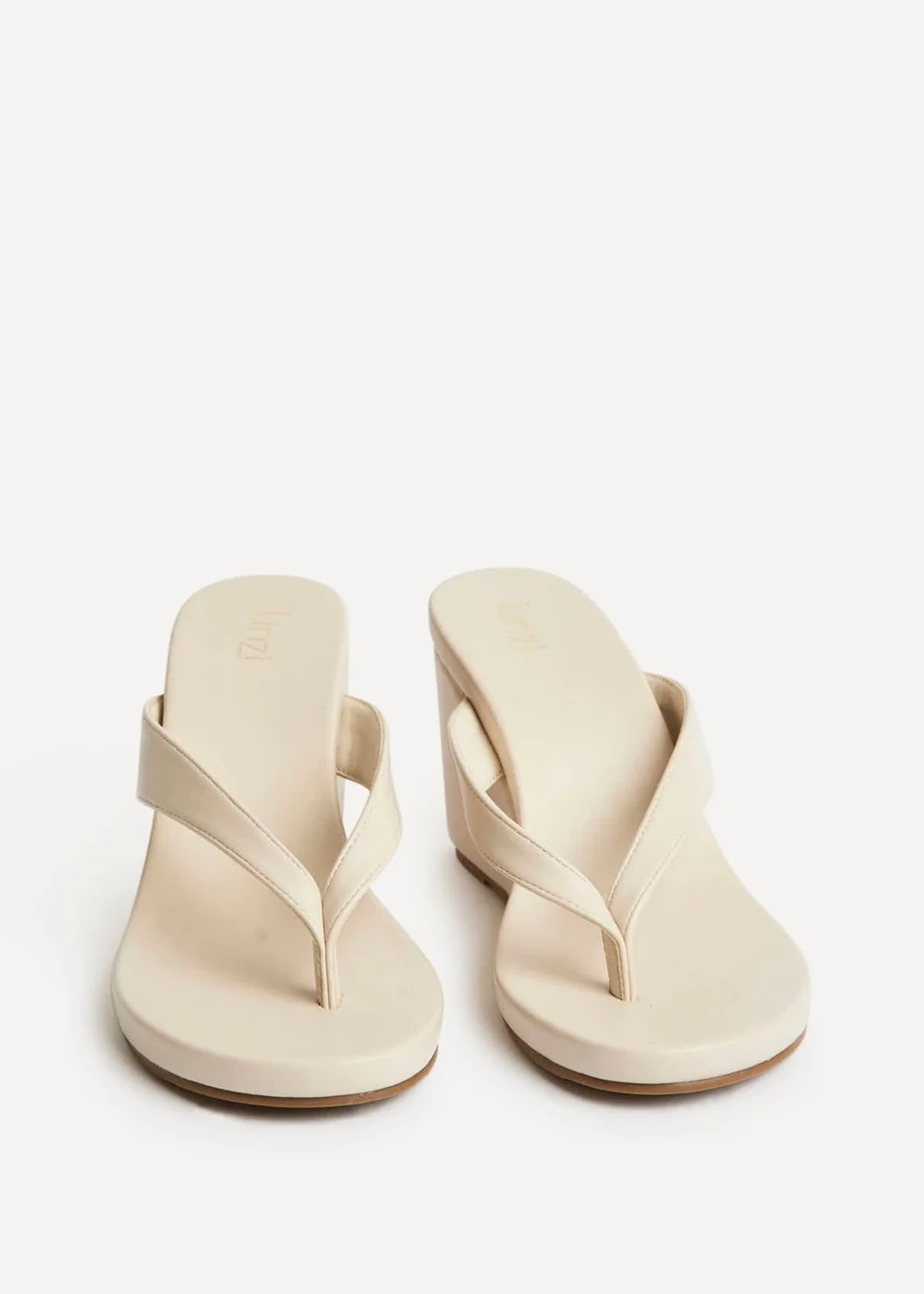 Linzi Joia Ivory Wedge Mules - Size 6 Image 3