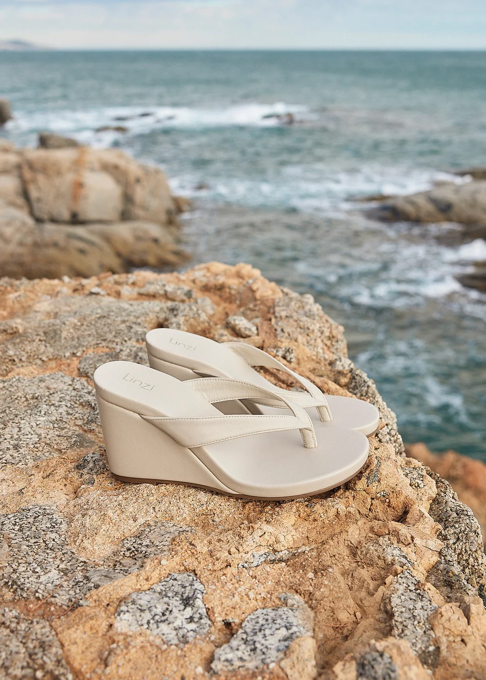 Linzi Joia Ivory Wedge Mules - Size 6 Image 6