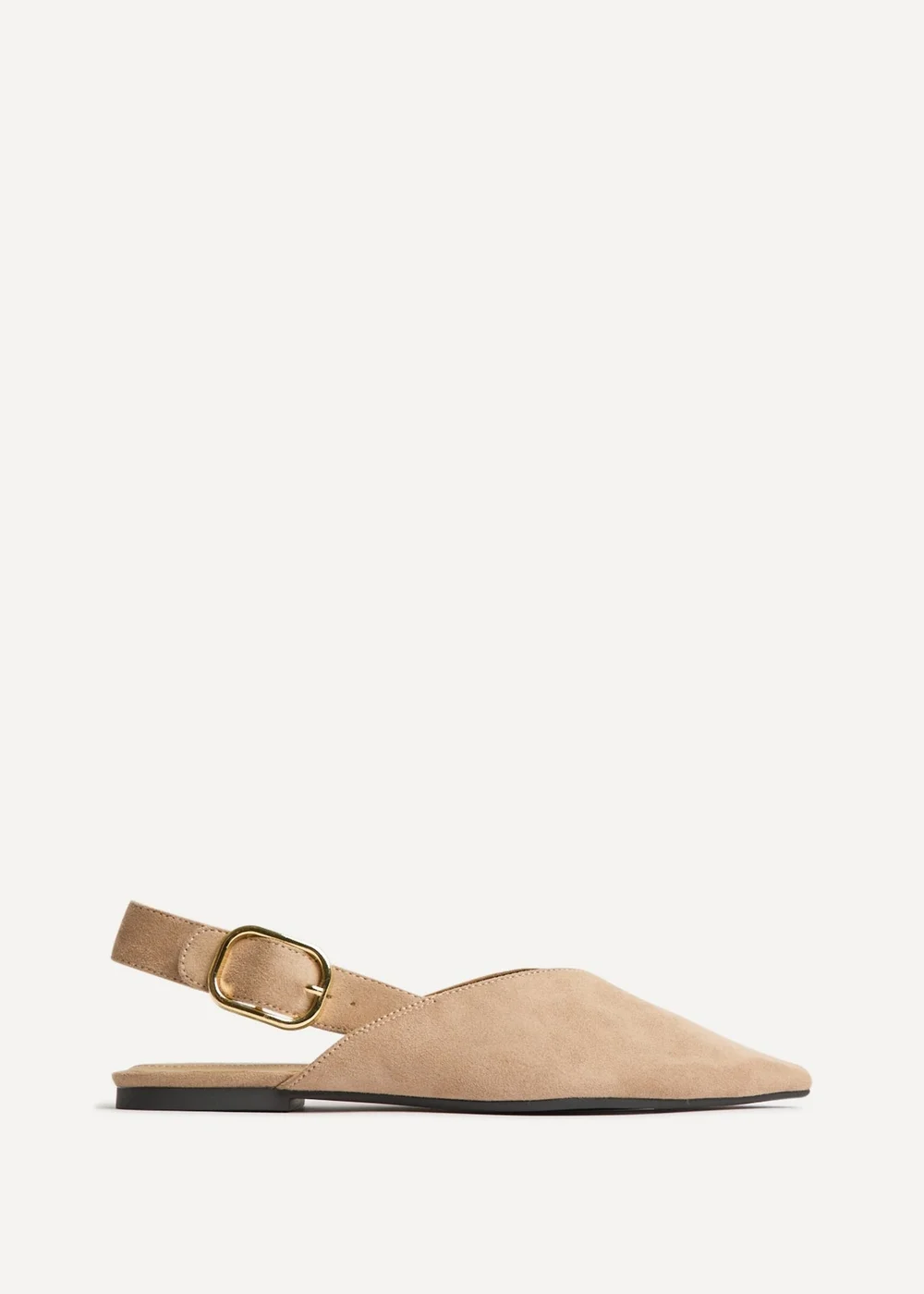 Linzi Lorna Beige Faux Suede Ballet Flats - 5 Image 2