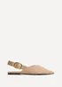 Linzi Lorna Beige Faux Suede Ballet Flats - 5 Image 2