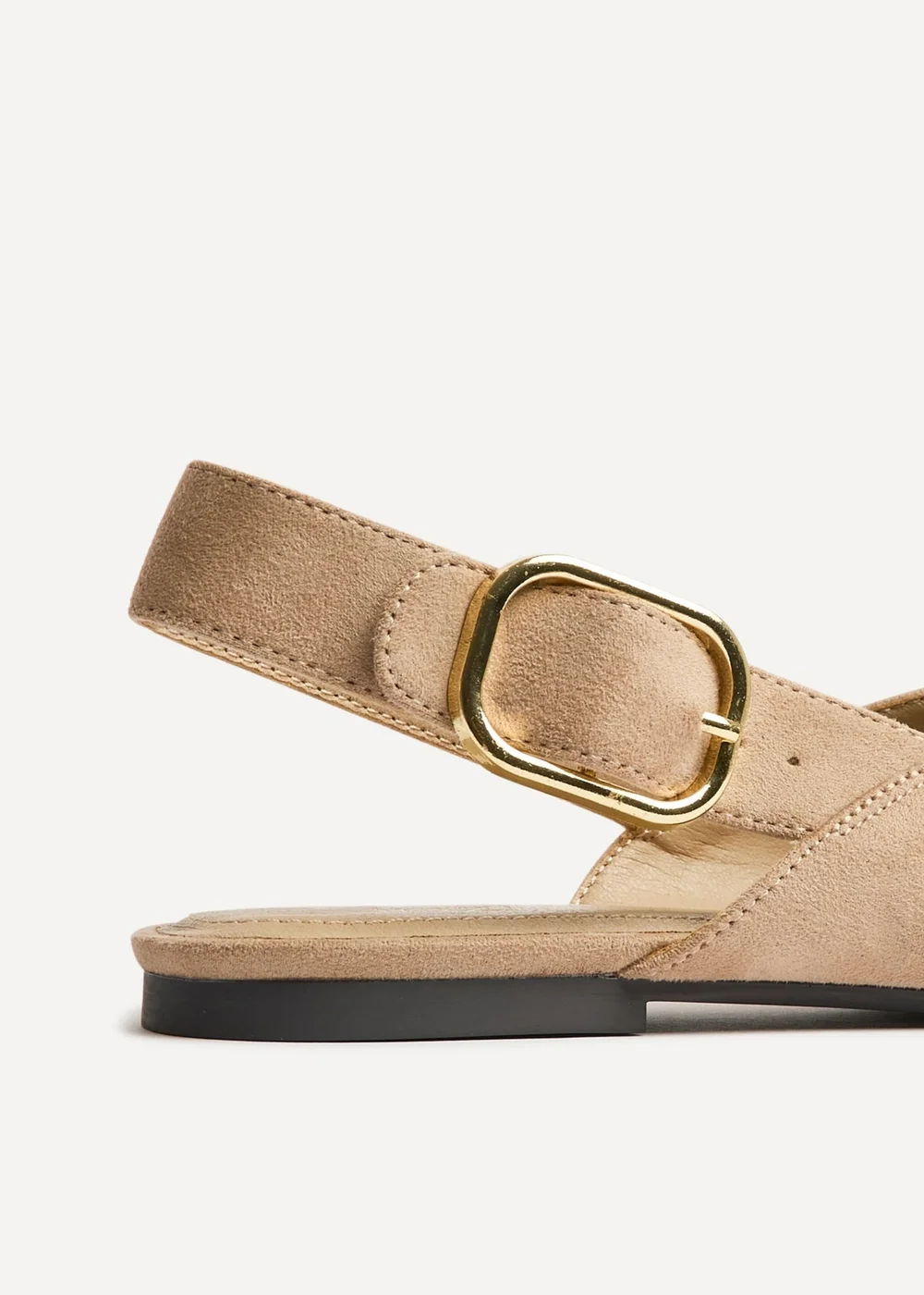 Linzi Lorna Beige Faux Suede Ballet Flats - 5 Image 5