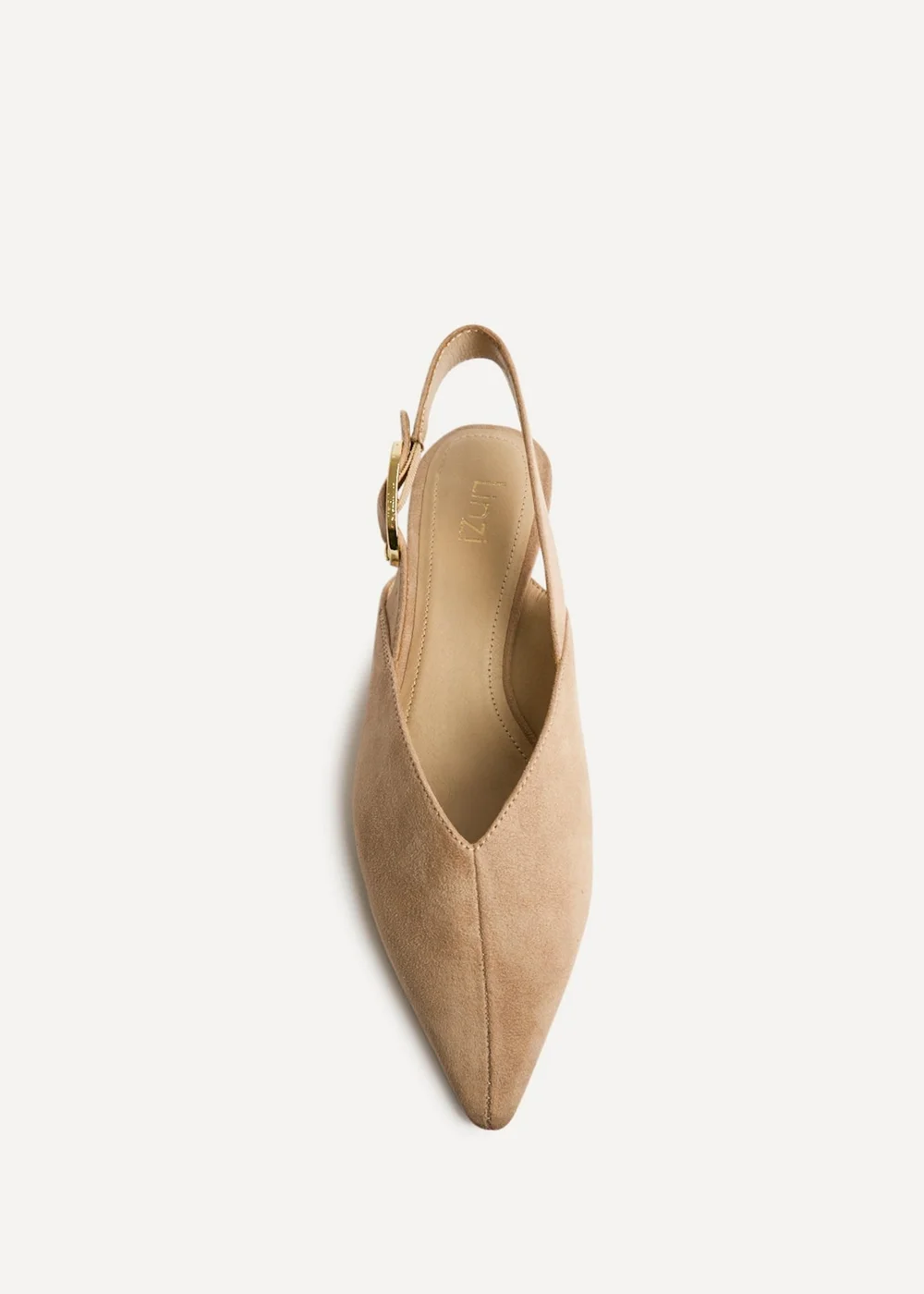 Linzi Lorna Beige Faux Suede Ballet Flats - 5 Image 4