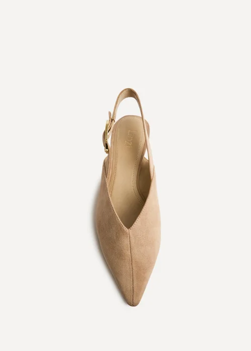 Linzi Lorna Beige Faux Suede Ballet Flats - 5 Image 4