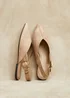 Linzi Lorna Beige Faux Suede Ballet Flats - 5 Image 1