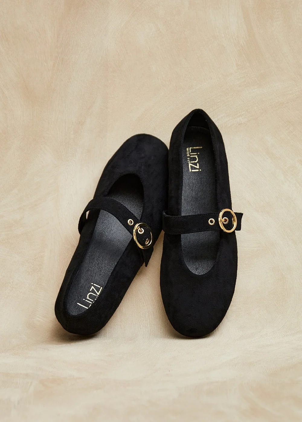 Linzi Nova Wide Fit Black Mary Jane Flats - 4 Image 1