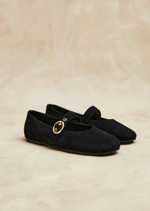 Linzi Nova Wide Fit Black Mary Jane Flats - 4 Image 6