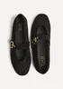Linzi Nova Wide Fit Black Mary Jane Flats - 4 Image 5