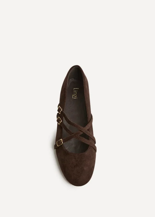 Linzi Matrix Brown Mary Jane Flats - 8 Image 4