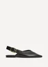 Linzi Lorna Black Faux Leather Ballet Flats - 3 Image 2