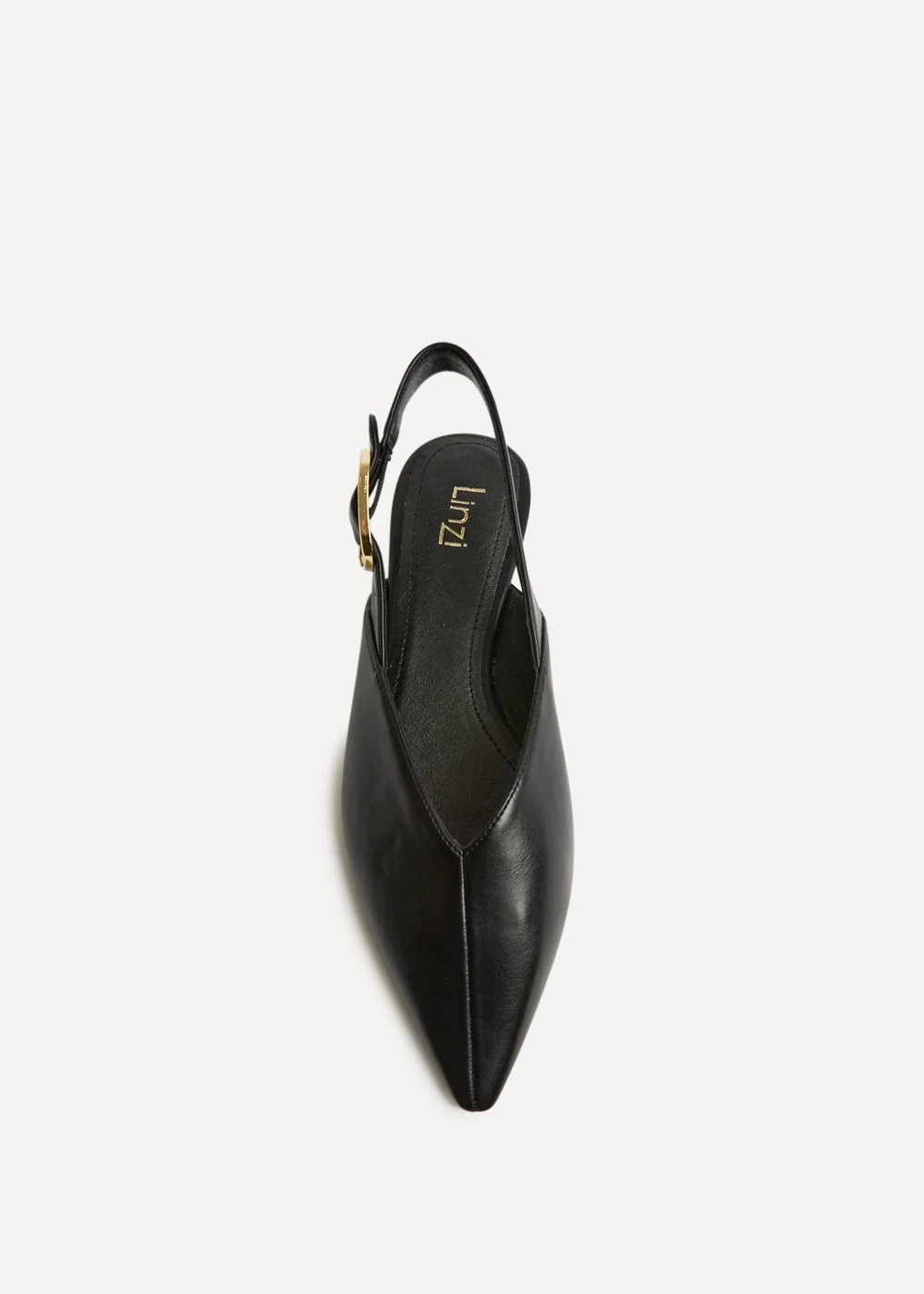 Linzi Lorna Black Faux Leather Ballet Flats - 3 Image 4